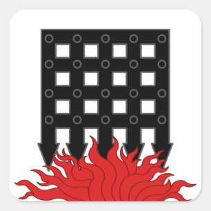 SCA Hellsgate Populace Abzeichen Quadratischer Aufkleber