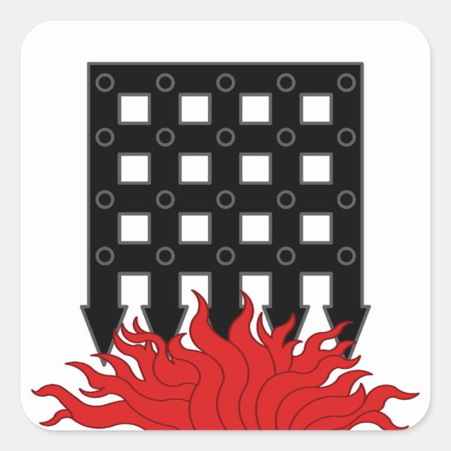 SCA Hellsgate Populace Abzeichen Quadratischer Aufkleber (Vorderseite)