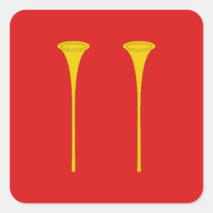 SCA Heraldshill Populace Abzeichen Quadratischer Aufkleber