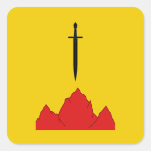 SCA Isenfir Populace Abzeichen Quadratischer Aufkleber