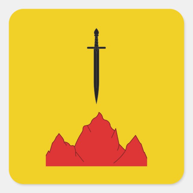 SCA Isenfir Populace Abzeichen Quadratischer Aufkleber (Vorderseite)