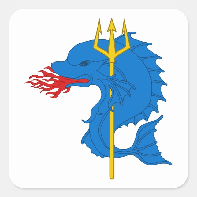 SCA Krae Glas Populace Abzeichen Square Sticker (Vorderseite)