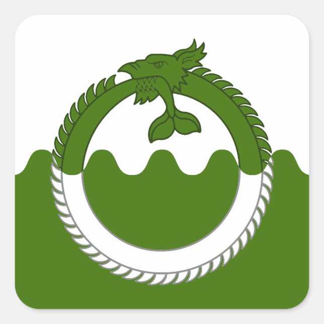 SCA Loch Soilleir Bevölkerungsabzeichen Quadratisc Quadratischer Aufkleber (Vorderseite)