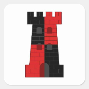 SCA Lonely Tower Populace Abzeichen Quadratischer Aufkleber