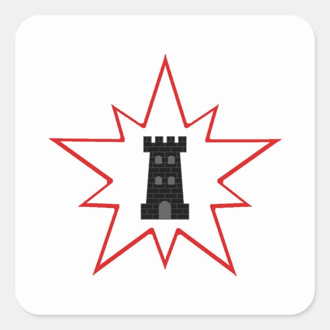 SCA Northkeep Populace Abzeichen Quadratischer Aufkleber (Vorderseite)