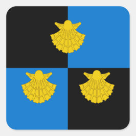 SCA Pilgrims Fount Populace Abzeichen Quadratischer Aufkleber