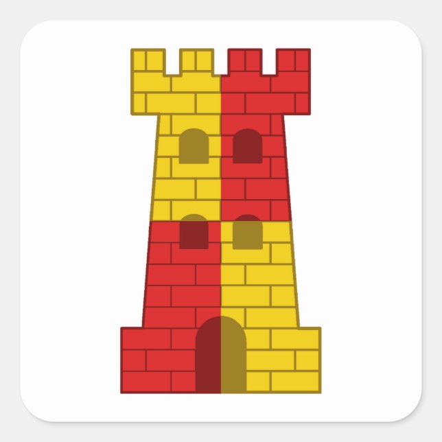 SCA Rokkehealdan Populace Abzeichen Quadratischer Aufkleber (Vorderseite)