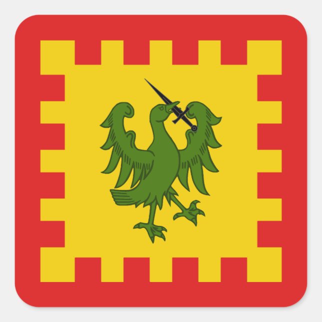 SCA Saint Christina Populace Abzeichen Quadratisch Quadratischer Aufkleber (Vorderseite)