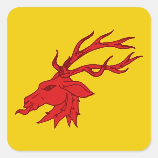 SCA Saint Georges Populace Abzeichen Quadratischer Aufkleber (Vorderseite)