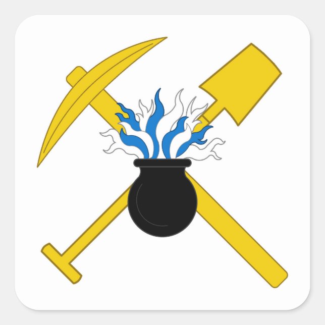 SCA Scola Metallorum Populace Abzeichen Quadratischer Aufkleber (Vorderseite)