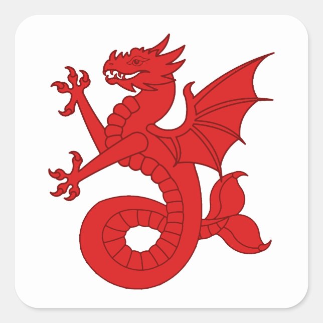 SCA Seashire Populace Abzeichen Quadratischer Aufkleber (Vorderseite)