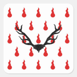 SCA Silverhart Populace Abzeichen Quadratischer Aufkleber