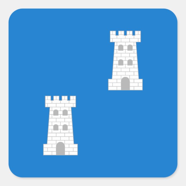 SCA Towers Populace Abzeichen Quadratischer Aufkleber (Vorderseite)