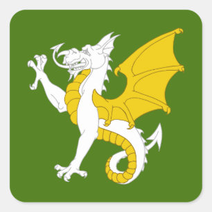 SCA Wyvernwoode Populace Abzeichen Quadratischer Aufkleber
