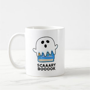 Scaaary Booook Funny Ghost Book Pub Kaffeetasse