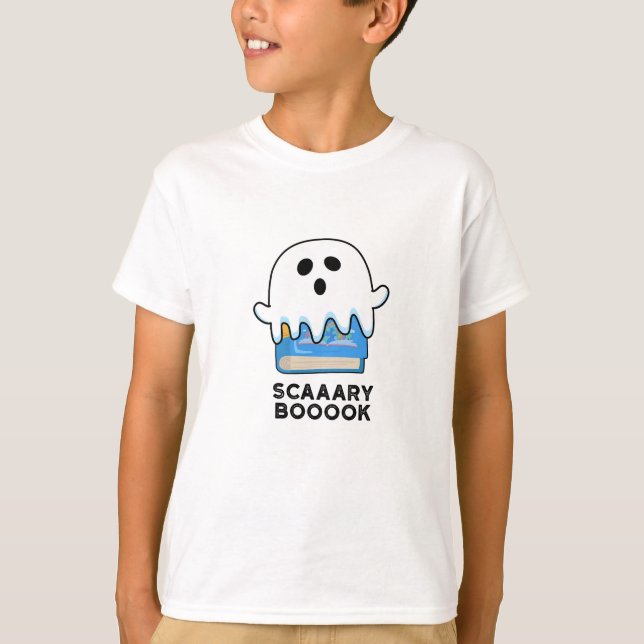 Scaaary Booook Funny Ghost Book Pub T-Shirt (Vorderseite)