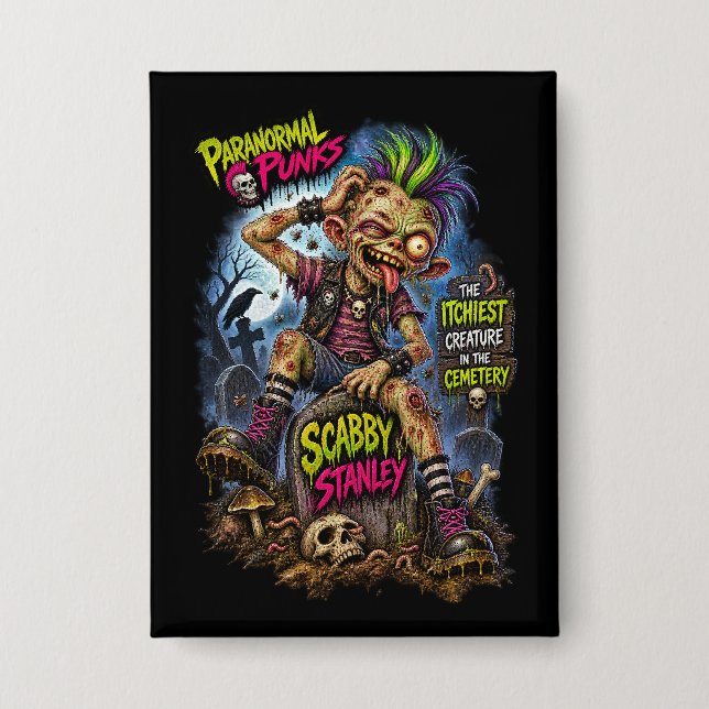 Scabby Stanley – Paranormale Punks Button (Vorderseite)