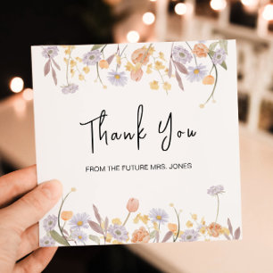 Scabiosa Wildblume Brautparty Danke-Card