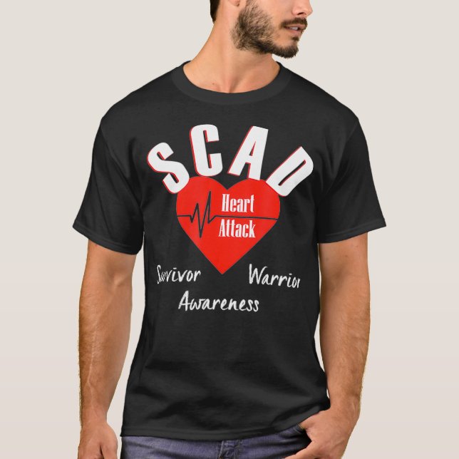 SCAD  Female Heart Attack Warrior Surgery Survivor T-Shirt (Vorderseite)