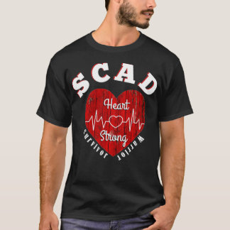 SCAD Herz Female Herzinfarkt Überlebender Krieger T-Shirt
