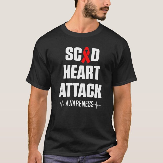 SCAD Herzattacken Überlebender Heartbeat Warrior A T-Shirt (Vorderseite)