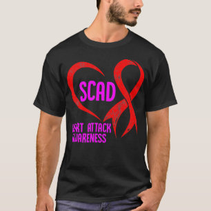 SCAD Herzinfarkt Überlebender Pride Krieger Bewuss T-Shirt