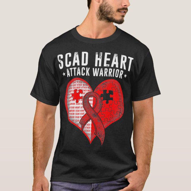 SCAD Herzinfarktsüberlebende kämpfende Kriegerin A T-Shirt (Vorderseite)