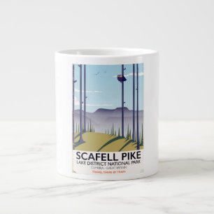 Scafell Pike, Cumbria, Vintage Reiseplakat Jumbo-Tasse