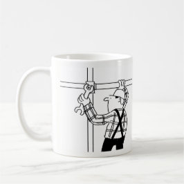 Scaffolder Cartoon Kaffeemaschine Tasse