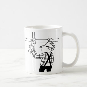 Scaffolder Cartoon Kaffeemaschine Tasse