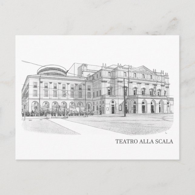 Scala di Milano (Italien) Postkarte (Vorderseite)