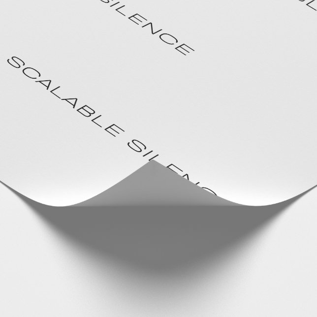 Scalable Silence Corporate Irony Gift Wrap Geschenkpapier (Ecke)