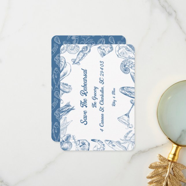 Scales and Shells - Save the Rehearsal Dankeskarte (Vorderseite/Rückseite Beispiel)