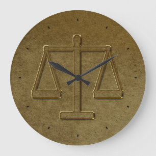 Scales of Justice Große Wanduhr