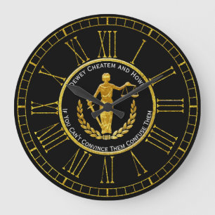 Scales of Justice Personalize Große Wanduhr