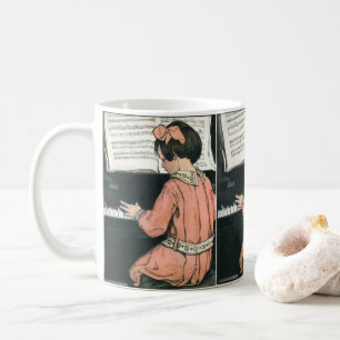 Scales von Jessie Willcox Smith, Piano Music Girl Tasse