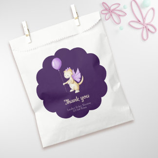 Scallop Dark Lila Dragon Thema Kinderdusche Geschenktütchen