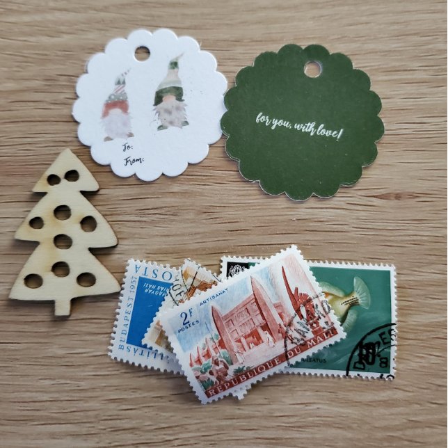 Scallop Gnome-Geschenkmarke Geschenkanhänger (Von Creator hochgeladen)