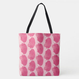 Scallop Muschel Blockdruck, Fuchsia und Pink