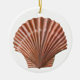 Scallop-Muschel Keramik Ornament