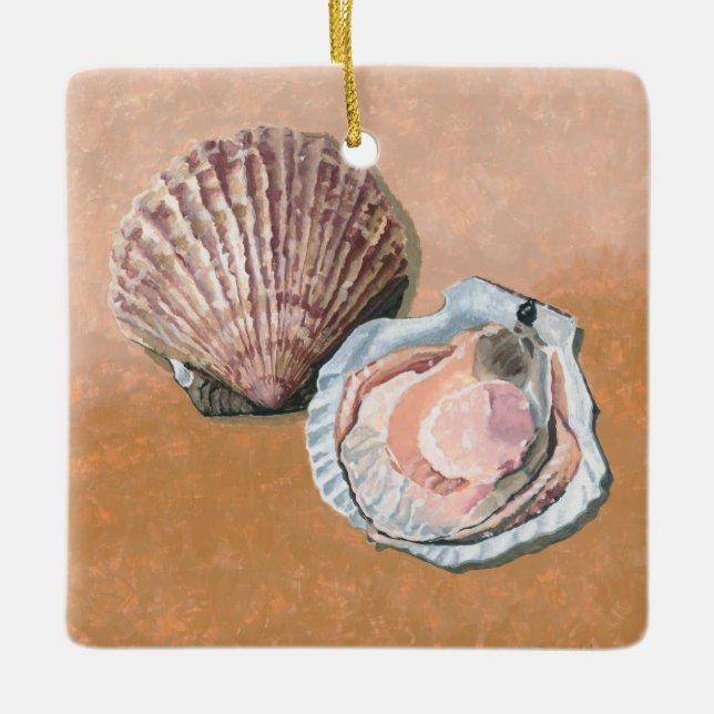 Scallop Stillleben Keramikornament (Vorderseite)