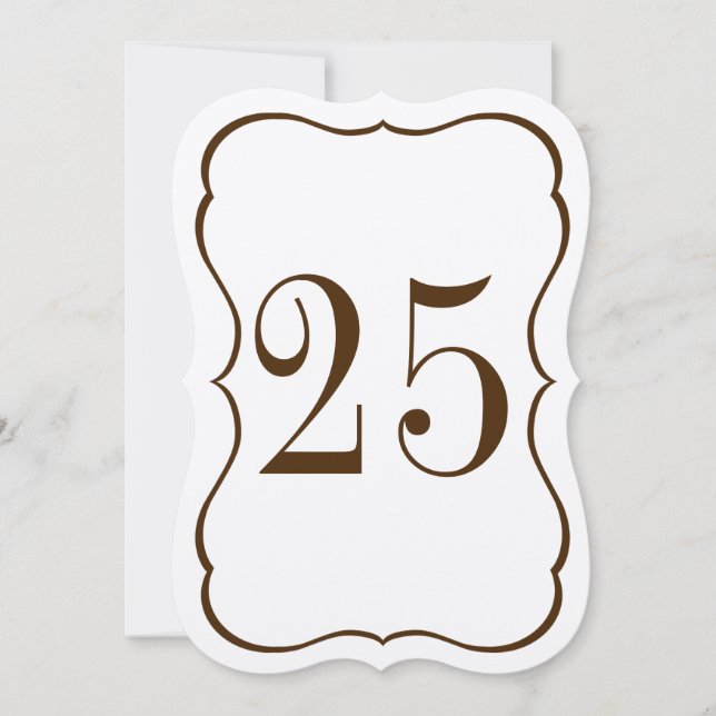 Scallop Tischnummer (Vorderseite)