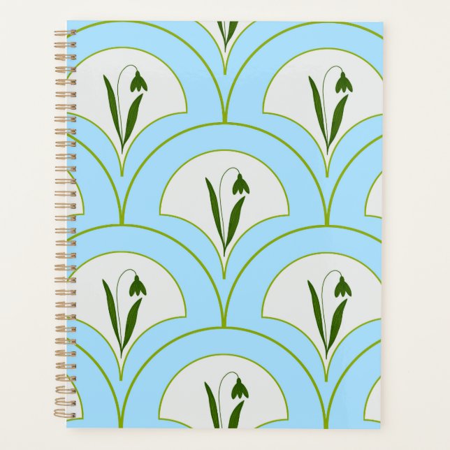 Scallop Tulpe Blume Design Spiralplaner Buch Planer (Vorderseite)