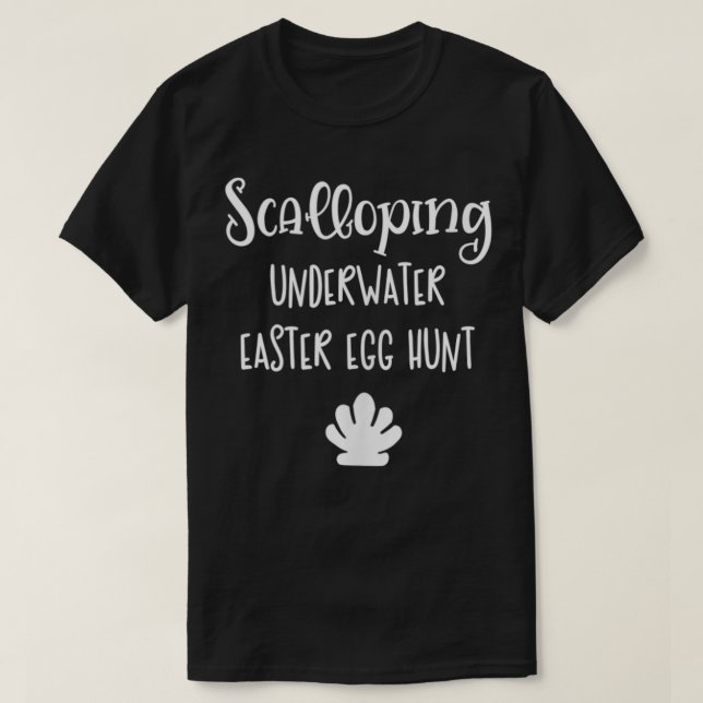 Scallop Unterwasser Ostereier Scallop Jagd T-Shirt (Design vorne)