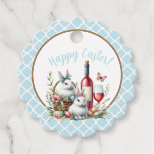 Scalloped Bunny & Watercolor Gift Tags Geschenkanhänger