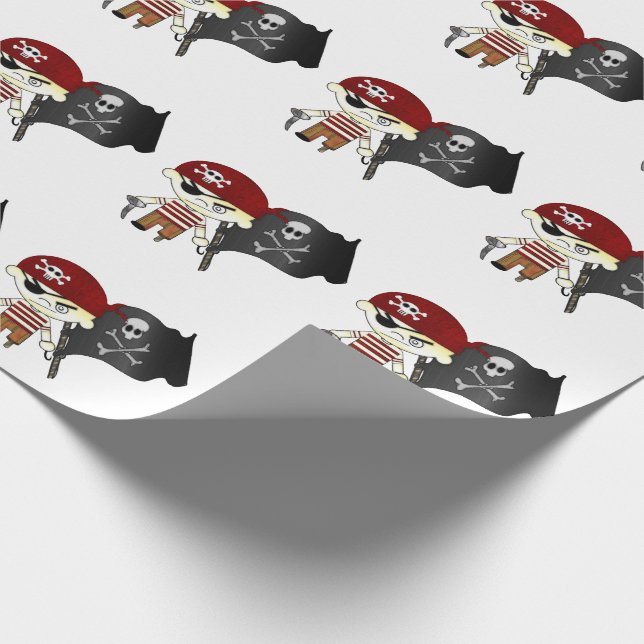 Scallywag Pirate KIDS Geschenkpapier (Ecke)