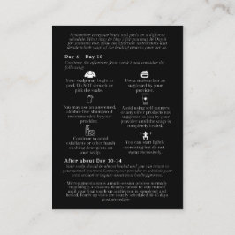 Scalp Micropigmentation Aftercare-Anweisung Visitenkarte