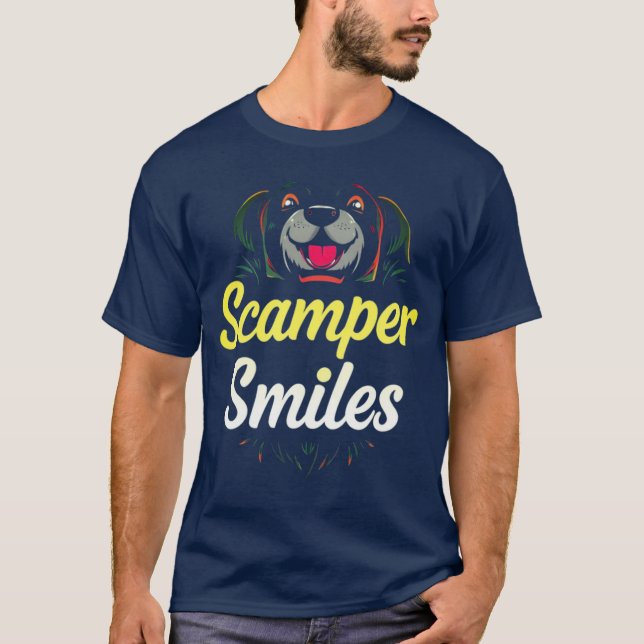 "Scamper lächelt" T-Shirt (Vorderseite)