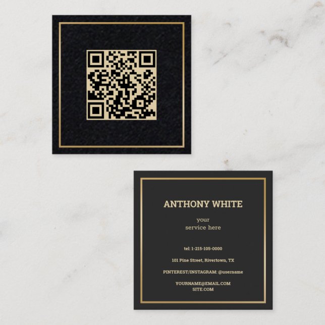Scan-Code QR Premium Telefonnummerkarte (Vorne/Hinten)
