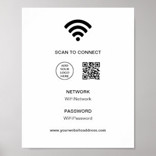 Scan Connect WiFi Logo Business Company Poster